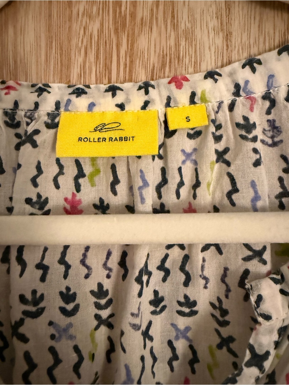 Roller Rabbit Flowy Printed Cotton Top Made In India - Picture 5 of 7